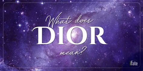 what does dior means|dior last name.